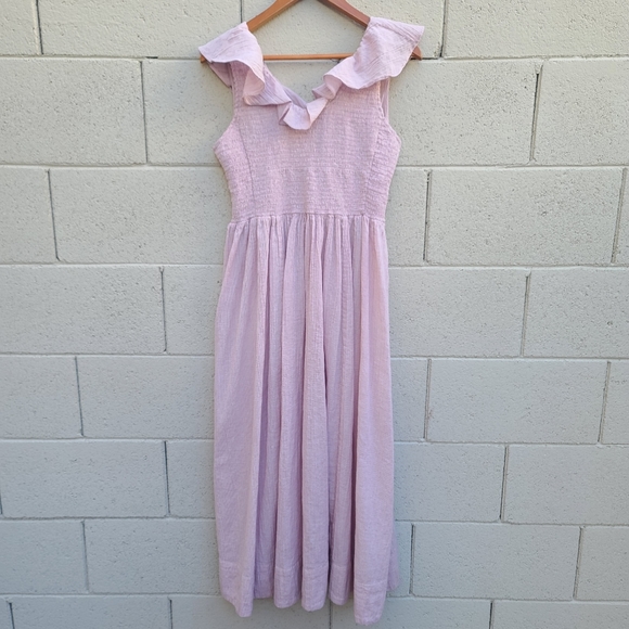 Hatch | Maternity The Sarah Dress in Pink Iris Gingham Size 1 = Small / Medium - Picture 9 of 14